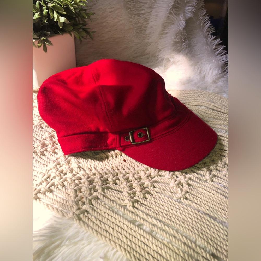 Sonoma red newsboy cap